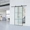 Renin Lexington Frosted Glass Metal Barn Door with Installation Hardware Kit 37 in. KMCTLXF-37BL-E - alternate 3
